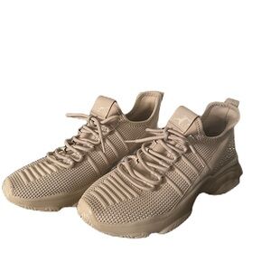 Tan Bedazzled Sneakers - SZ 9.5